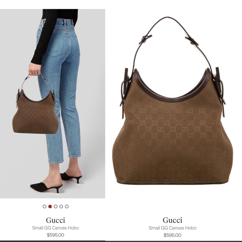 Gucci GG Canvas Hobo Handbag